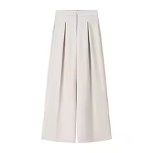 Set 2 Pezzi Donna – Top Slim Colletto Rovesciato & Pantaloni a Gamba Larga | Abito Estivo Chic
