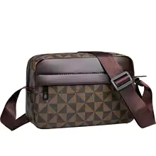 Borsa a Tracolla Uomo in Pelle PU – Design Scozzese Casual e Lavoro