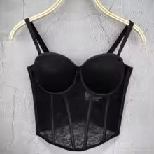 Bustier da donna in pizzo floreale elegante modellante sexy corsetto da donna in pizzo ragazze abiti da sera sottili colture Lady corto dolce body shaper Top