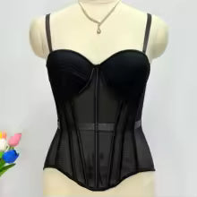 Bustier da donna in pizzo floreale elegante modellante sexy corsetto da donna in pizzo ragazze abiti da sera sottili colture Lady corto dolce body shaper Top