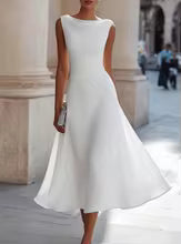 Abito Midi in Chiffon Senza Maniche – Donna