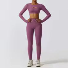 Set Yoga Donna 2/3 Pezzi – Legging, Reggiseno Fitness e Crop Top