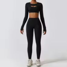 Set Yoga Donna 2/3 Pezzi – Legging, Reggiseno Fitness e Crop Top