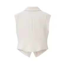 Set 2 Pezzi Donna – Top Slim Colletto Rovesciato & Pantaloni a Gamba Larga | Abito Estivo Chic