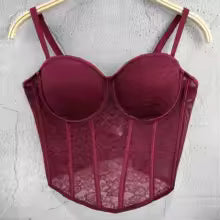 Bustier da donna in pizzo floreale elegante modellante sexy corsetto da donna in pizzo ragazze abiti da sera sottili colture Lady corto dolce body shaper Top